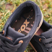 Fox Black Canvas Shoes